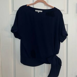 Navy Trina Turk Blouse